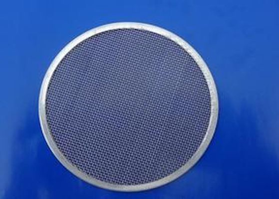 Silver Filter Disc 304 Stainless Steel Wire Mesh Products Bare Edge Hemming